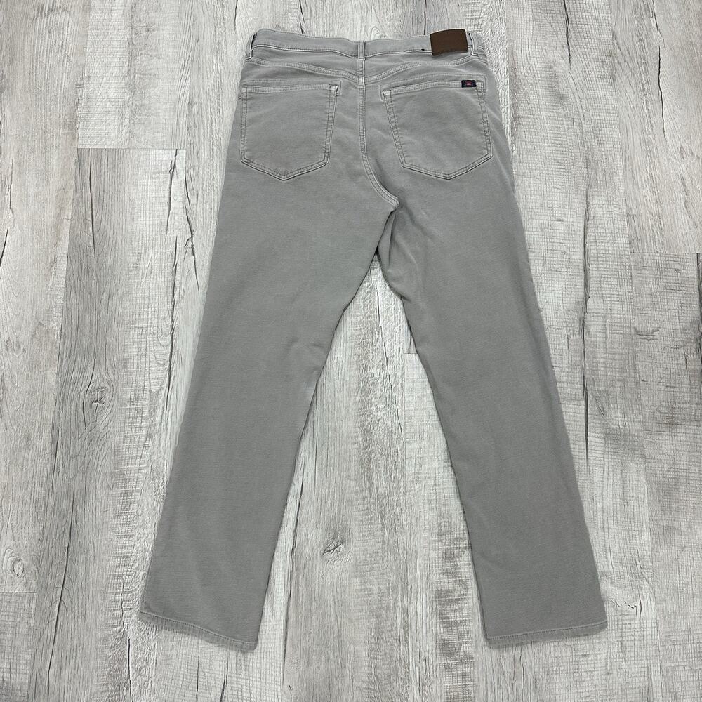 Faherty Pants Mens 32x30 Gray Stretch Terry 5 Pocket Work Travel Casual Preppy - Picture 9 of 10